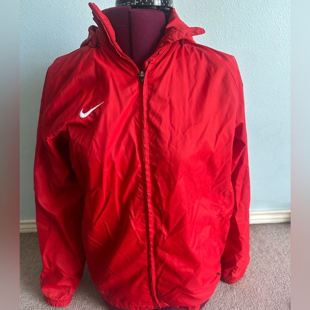Red Nike Raincoat - kid’s XL